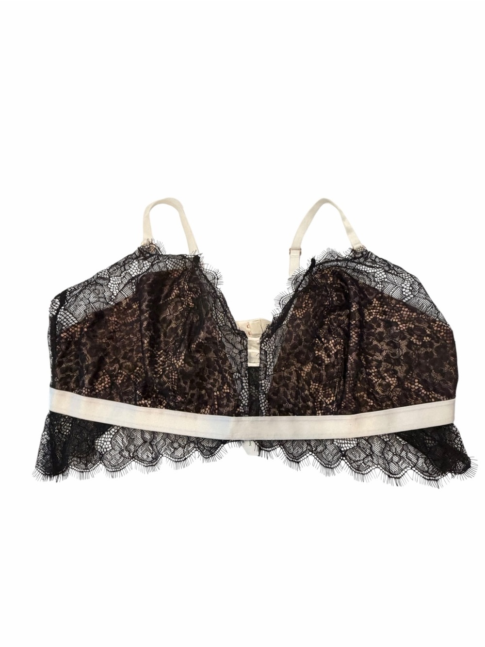 Sofia Intimates Sofia Vergara Lace Satin Bralette Sample Bra Animal Print XXXL